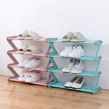 

Creative z-shaped shoe storage rack Home living room simple assembled multi-layer non-woven shoe hanger organizer mx1021622