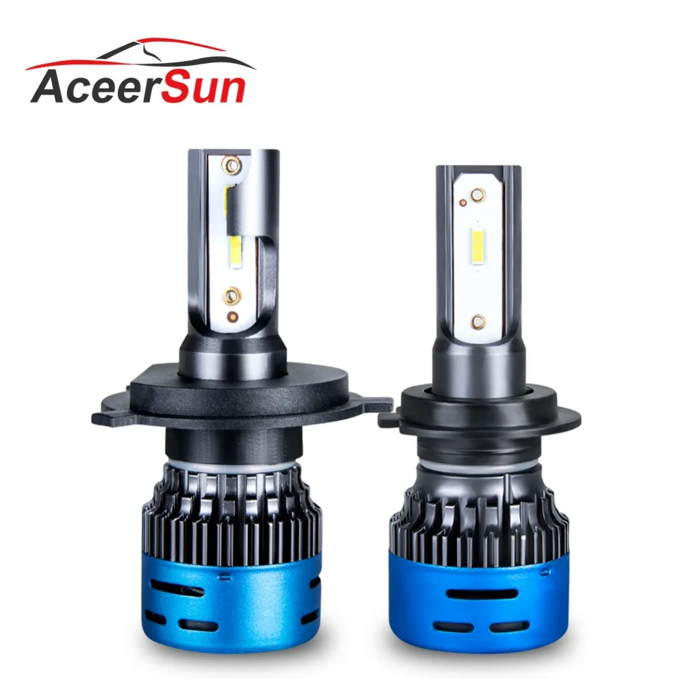 Aceersun H7 LED H4 3000K 6500K Автомобильные фары 1860 чип 40 Вт DC12V 24 в Hi Lo луч H1 H11 9005 9006 HB3 HB4 Авто