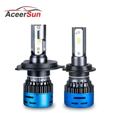 Aceersun H7 LED H4 3000K 6500K Car Headlight 1860 Chip 40W DC12V 24V Hi Lo Beam H1 H11 9005 9006 HB3 HB4 Auto ampoule Fog Light
