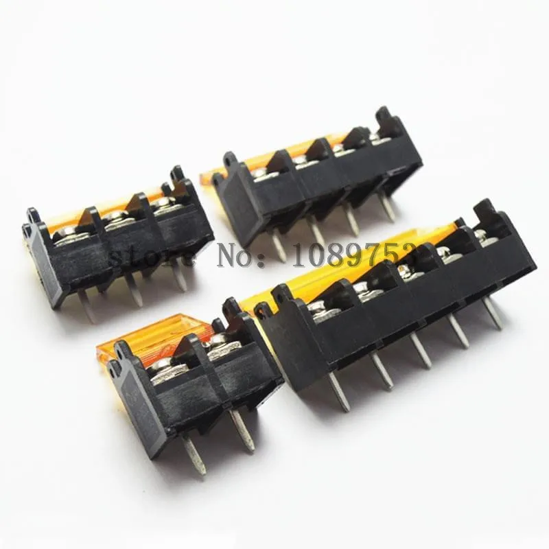 

5Pcs HB-9500 2P-10P 9.5mm Barrier Terminal Block Connector with Cover PCB Mount