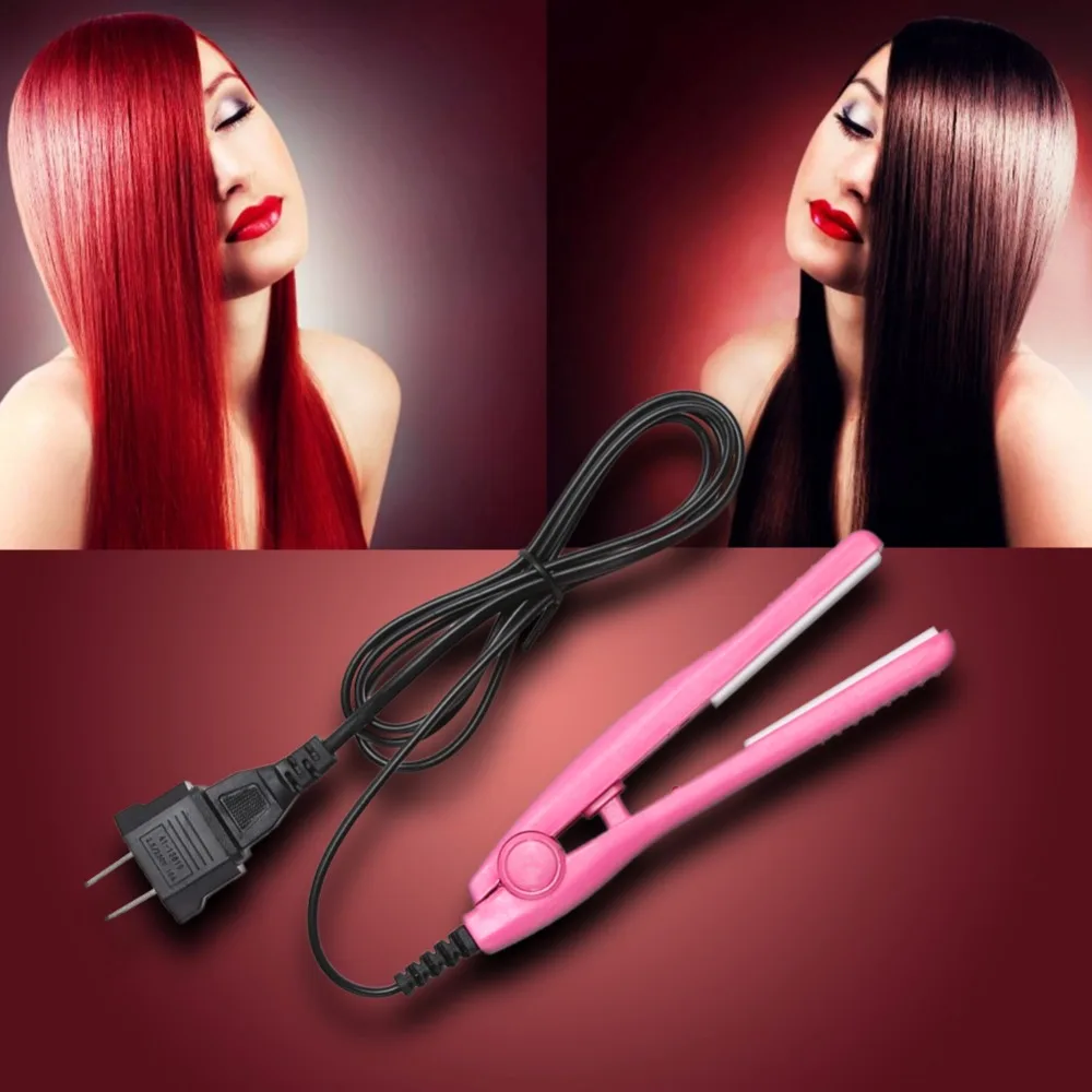 

1PC Mini Hair Straightener Iron Comb Ceramic 2-in-1 Dry Wet Straightening Irons Professional Curler Hairdressing Styling Tools