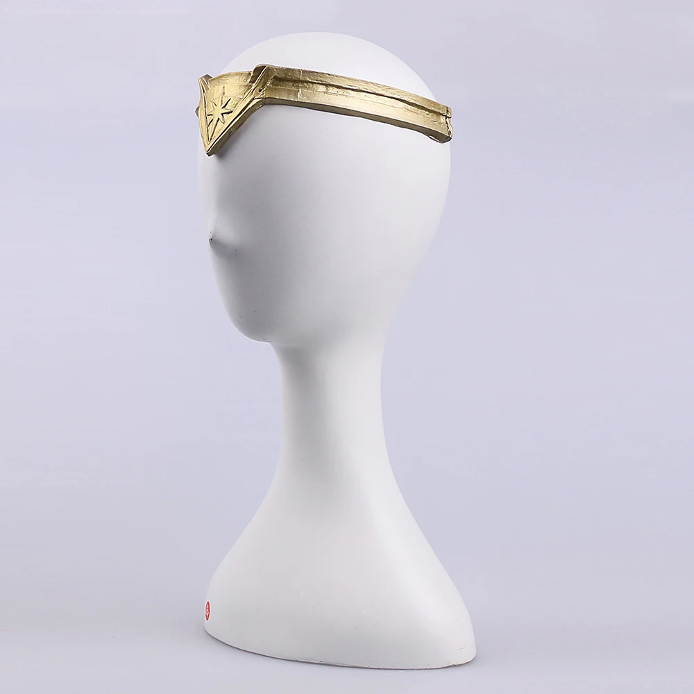 2017 Movie Wonder Woman Superhero Diana Prince Leather Headgear Metal Badge Cosplay Bronze Crown Band Headgear  Adult Woman (4)