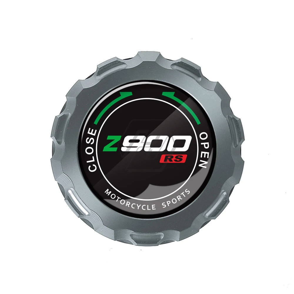 Aluminum Motorcycle Rear Brake Fluid Reservoir Cap Case for Kawasaki Z900RS From - Цвет: Titanium