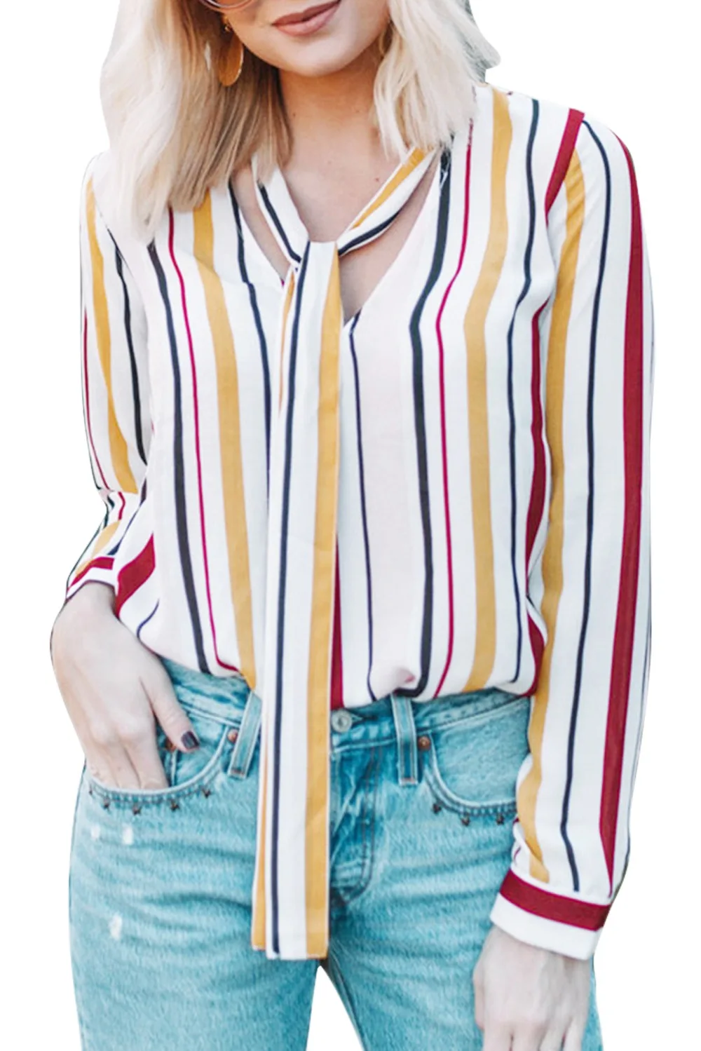 Mustard-Multiple-Striped-Pussycat-Bow-Top-LC251400-7-1