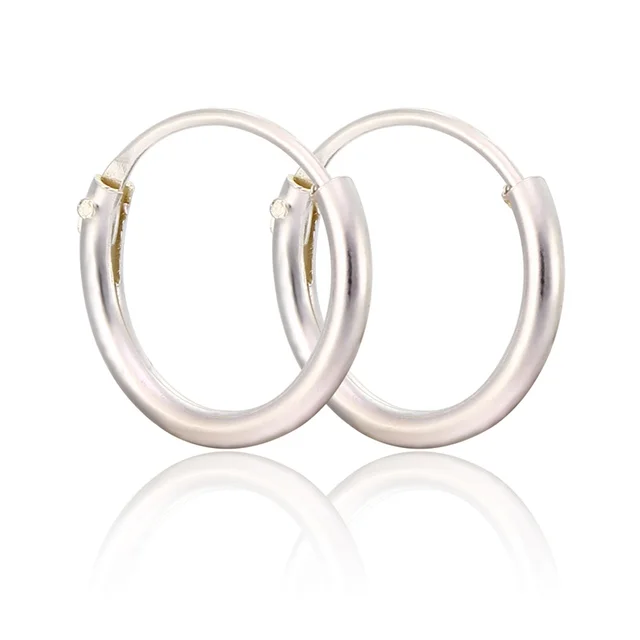 Slim Real 925 Sterling Silver Small Circle Round Loop Hoop Earrings Slim Real 925 Sterling Silver Small Circle Round Loop Hoop Earrings For Women Children Baby