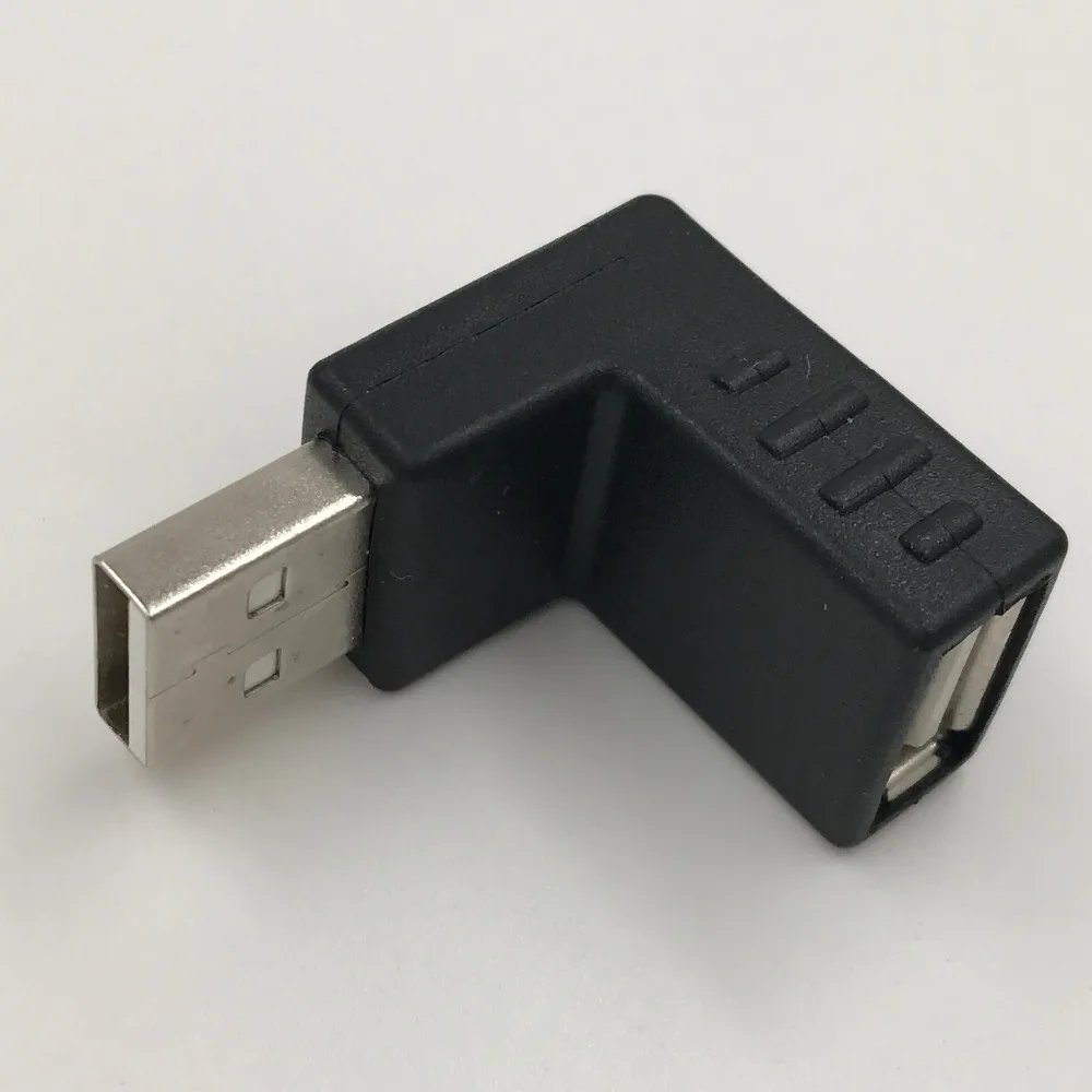 2 шт. USB 2,0 Угловой разъем USB 2,0 женский и мужской адаптер прямой конвертер 90 градусов удлинитель Высокое качество для ПК ноутбука