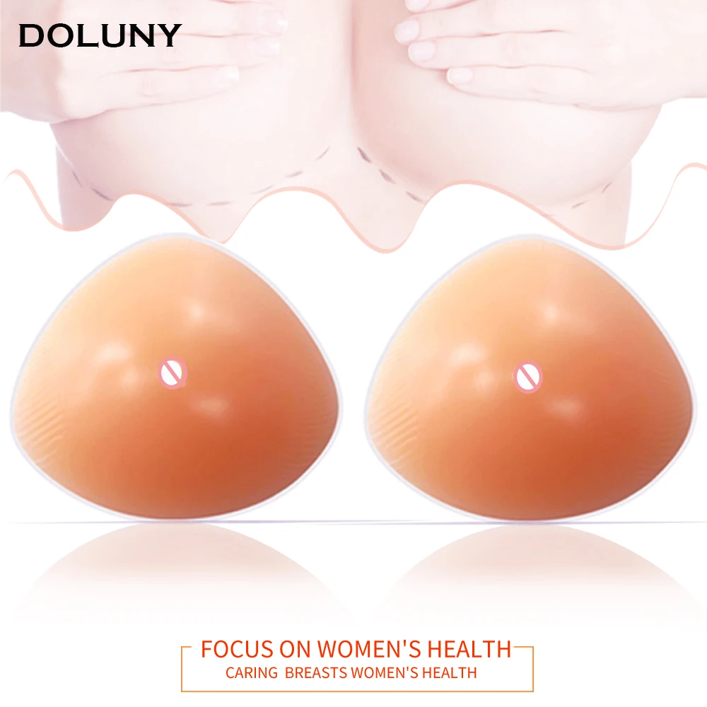 

Silicone Breast Form Artificial Silicone Fake Breast Protheses Real Soft touch feeling 500g Triangle Fake Chest D30
