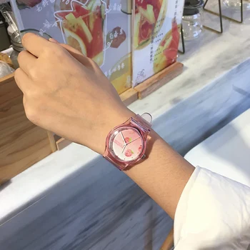 

Transparent Clock Silicon Watch Women Sport Casual Quartz Wristwatches Novelty Crystal Ladies Watches Cartoon Reloj Mujer 2018
