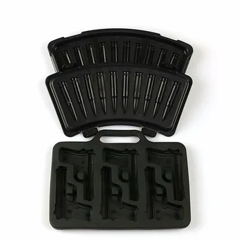 

2PCS DIY Ice Cube Mold Gun Bullet Shape Silicone Ice Tray Fruit Ice Cube Cream Maker Kitchen Bar Drinking Accessories
