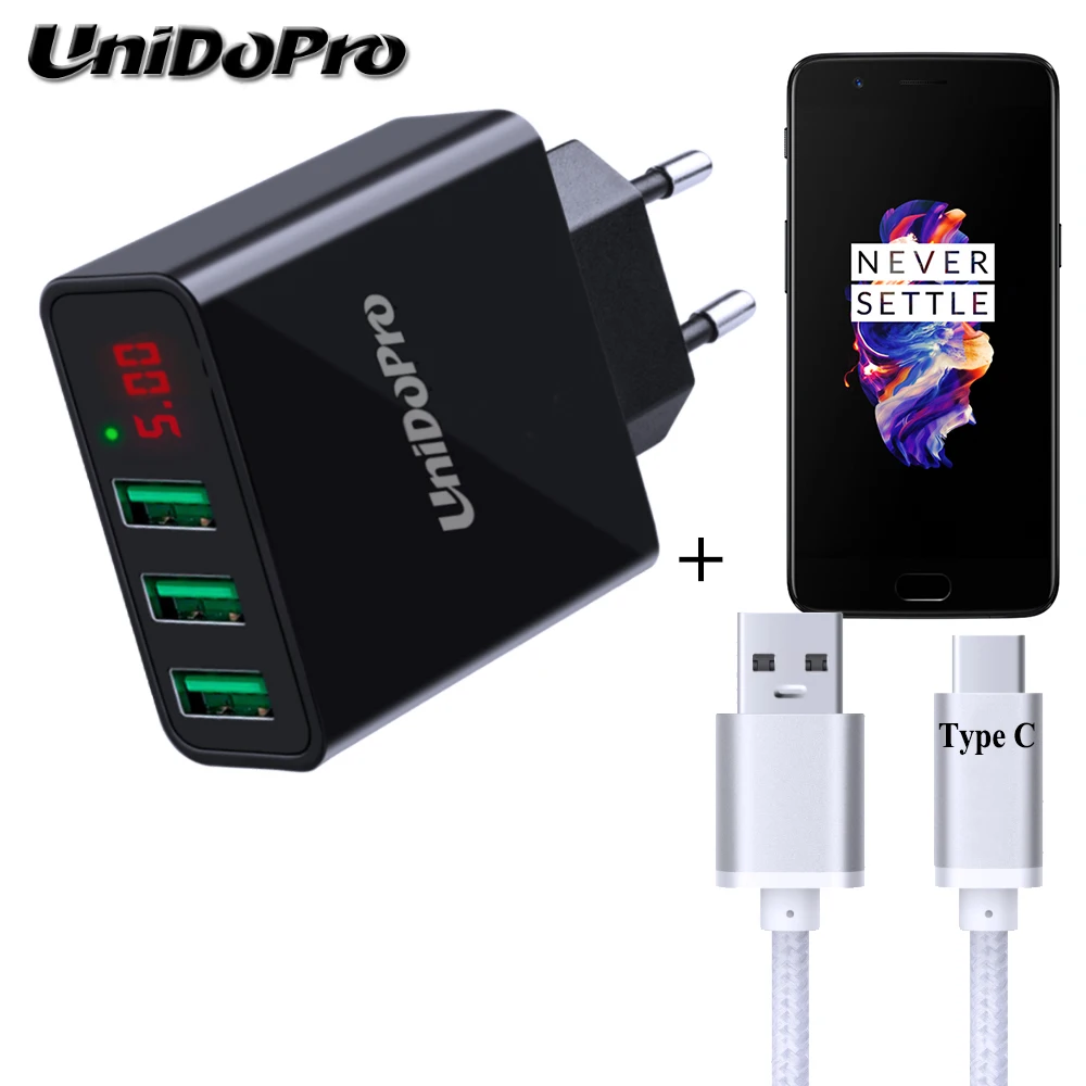 Unidopro EU Plug 3 Port USB Wall Charger for Lenovo Tab 4 8 Plus