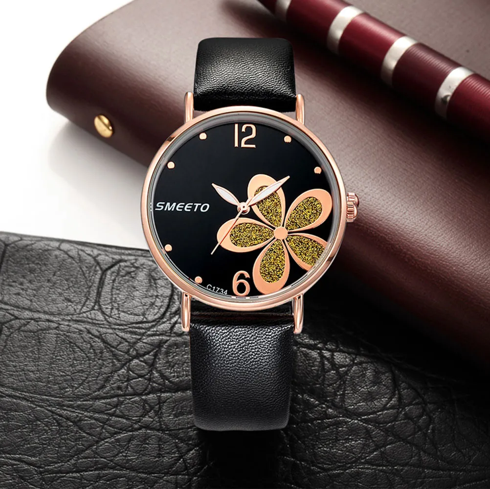New Fashion Watch Women Trendy Female Watch Flower Quartz Watch