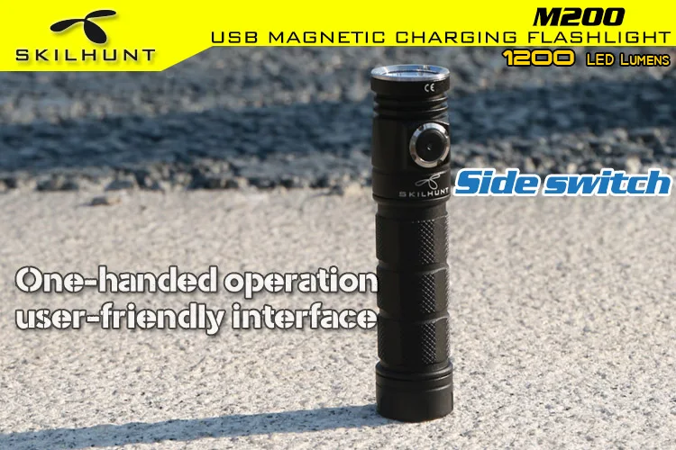 Skilhunt M200 CREE XP-L светодиодный 1050 Люмен USB Магнитный зарядный фонарик