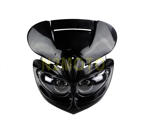 Настраиваемая фара переднего света для мотоциклов черная фара Dirt Bike Dual Sport Streetfighter Head Light XR DRZ DR400 650 450 Z Enduro