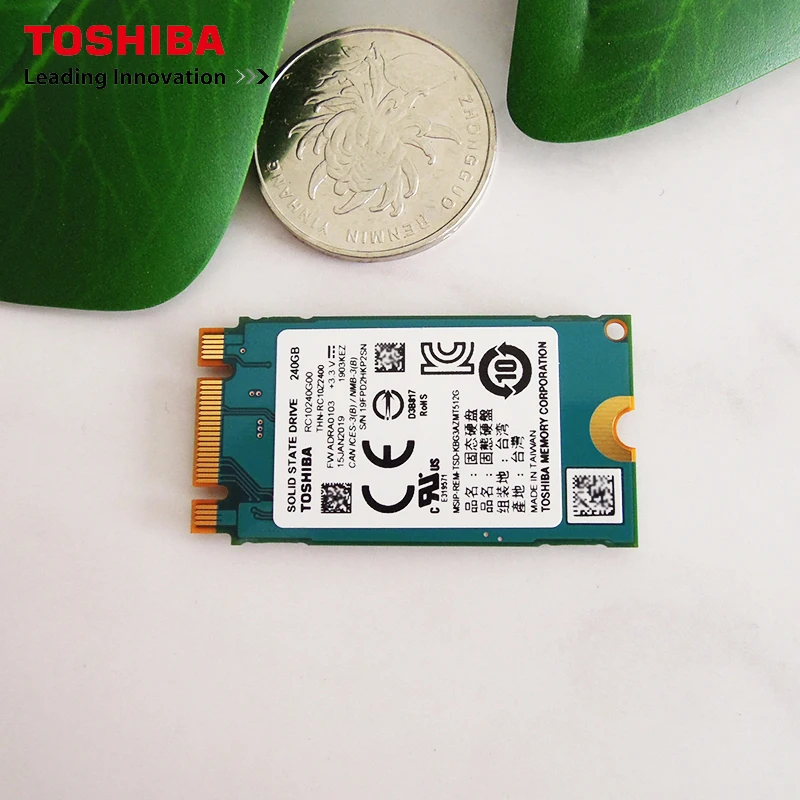 TOSHIBA NVMe 120 ГБ M.2 2242 PCIe 3,0*2 SSD Внутренний твердотельный диск 1350 МБ/с. для ноутбука, настольного компьютера, M2 Ssd