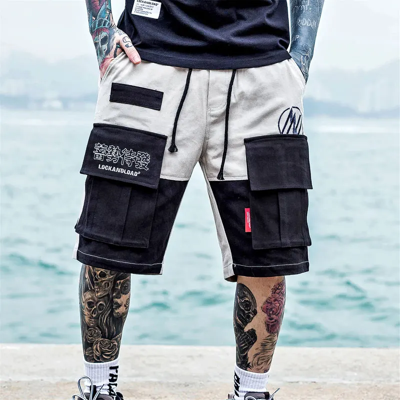 Patchwork Cargo Baggy Shorts 2