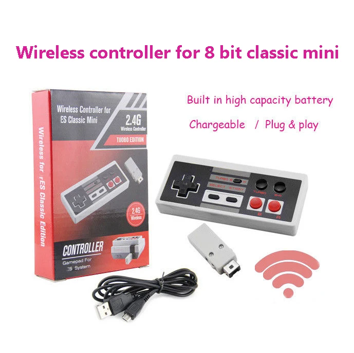 

2.4G Wireless Controller Turbo Edition Gamepad Joystick Joypad for 8 bit Classic mini Edition Console