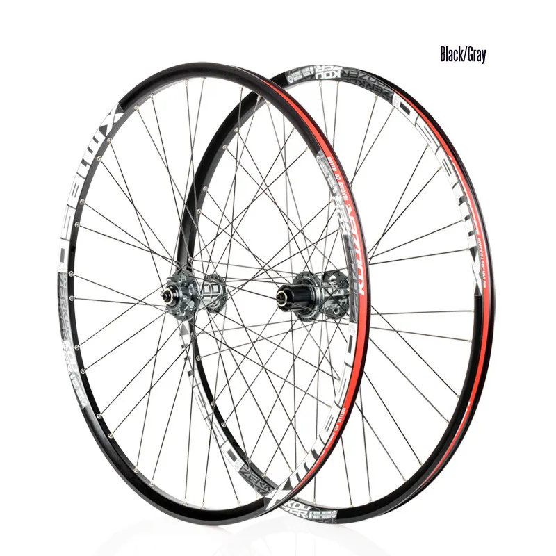 Набор колес для горного велосипеда Koozer MTB, 26/27, 5 дюймов, ультралегкий 72 кольца, быстроразъемный, через ось, 4 подшипника XD, обод для велосипедной колеса - Цвет: 27.5ch black grey QR
