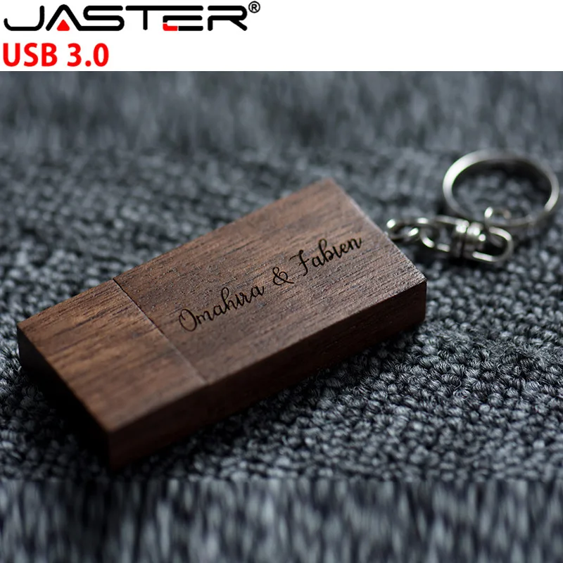 JASTER USB 3,0 5-цветная квадратная деревянная и бамбуковая usb+ цепь+ нажимная коробка USB флэш-накопитель 4 ГБ 8 ГБ 16 ГБ 32 ГБ 64 ГБ диск памяти