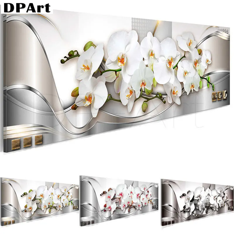 

Daimond Painting 5D Full Square/ Round Orchids Flowers Diamond Rhinestone Embroidery Crystal Cross Stitch Mosaic Decor Gift M117