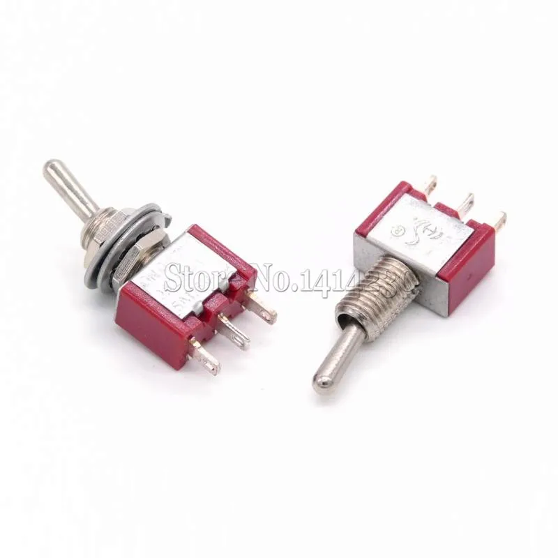 

Red Miniature Toggle Switch MTS-103 MTS103 AC 250V/3A 120V/5A Mini Switch Lever Switch 3 Pin ON/OFF/ON 3P3T