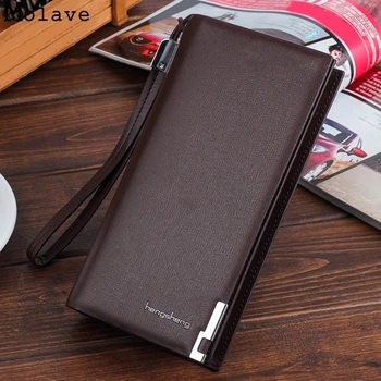 

MOLAVE wallet Men Long Bifold Business Leather Money Card Holder Coin Bag Wallets high quality wallet men slim dec19