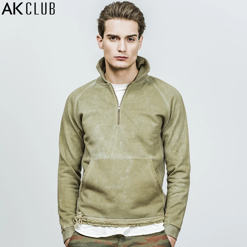 Buy AK CLUB Men Sweatshirt Pullover Zipper Half