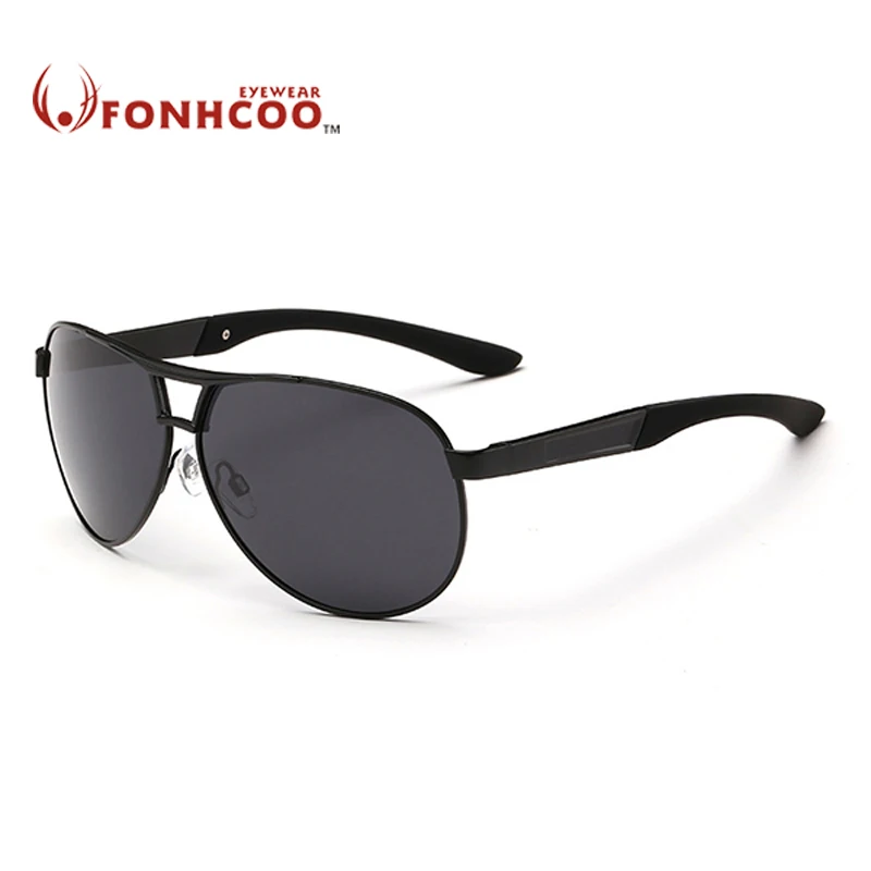 

FONHCOO Brand Designer Oval Sunglasses men Polarized fashion Driver glasses UV400 Hot rays protect gafas oculos de sol