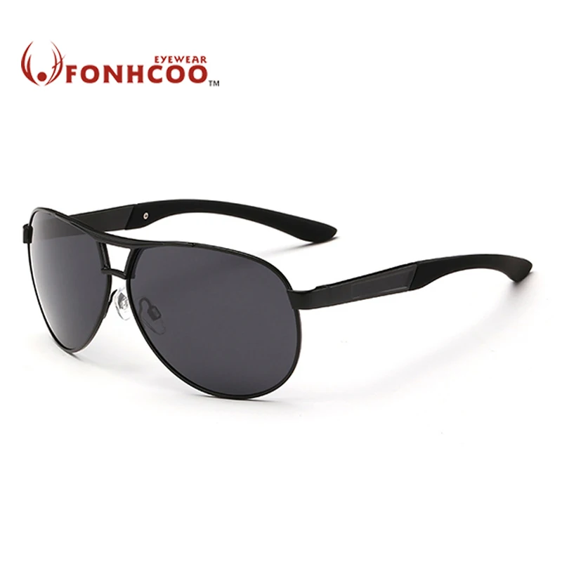 

2018 FONHCOO Brand Designer Oval Sunglasses men Polarized fashion Driver glasses UV400 Hot rays protect gafas oculos de sol