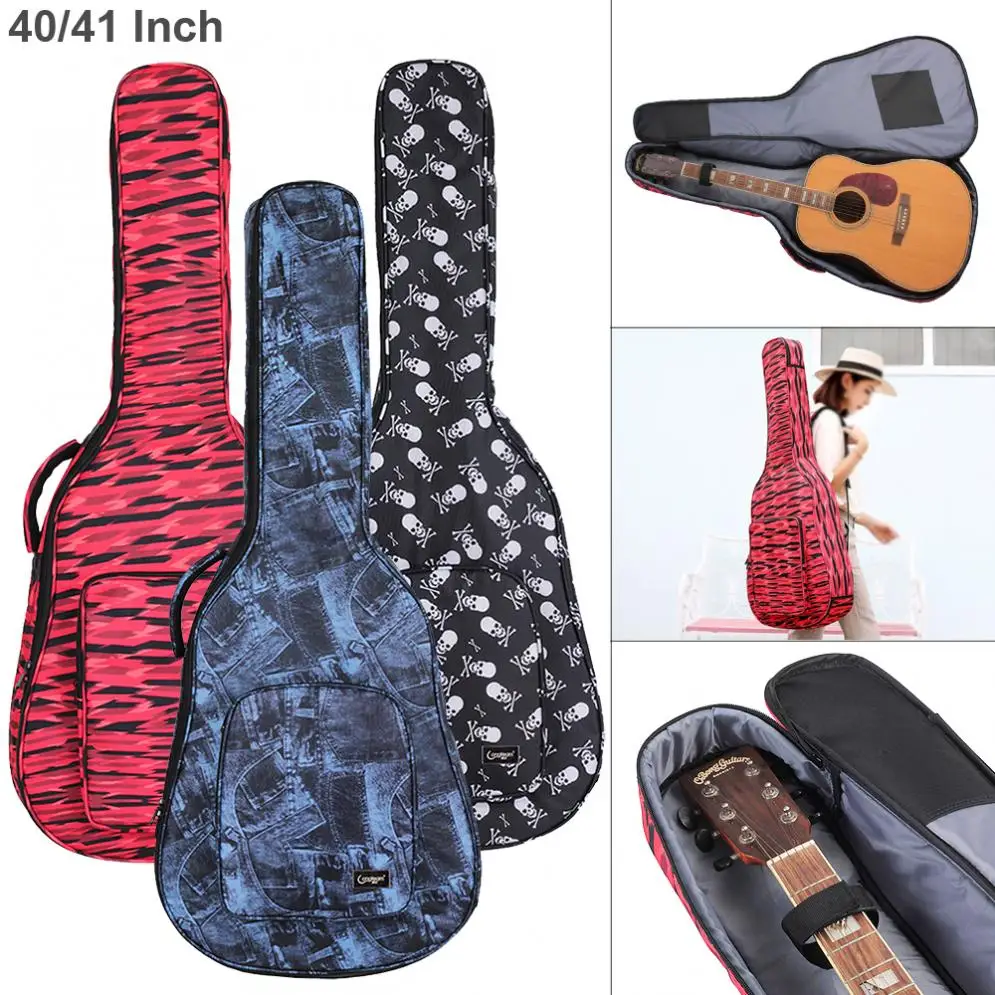 40/41 дюймовый народный чехол для акустической гитары Gig Bag с двумя лямками Холщовая