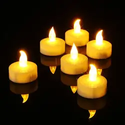 12 шт. электронные светодиодные свечи, беспламенные чайные лампы, украшение для дома на свадьбу, день рождения, рождественские свечи
