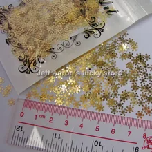 Снежинка золотые металлические украшения для ногтей дизайн 3d металлические наклейки для ногтей акриловые наклейки Прямая