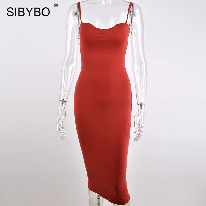 SIBYBO, Двухслойное хлопковое сексуальное облегающее платье, для женщин, Осень-зима, с открытой спиной, тонкое, эластичное, пуш-ап, Бандажное, платья для вечеринок, Vestidos