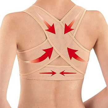 Women Body Brace Chest Support Belt Band Posture Corrector Bra X Type Backless Vest RetailWholesale  59IZ