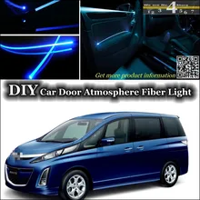 Для Mazda Biante интерьерный светильник окружающей среды, настроенный атмосферный волоконно-оптический ленточный светильник s внутри дверная панель, освещение, не EL светильник