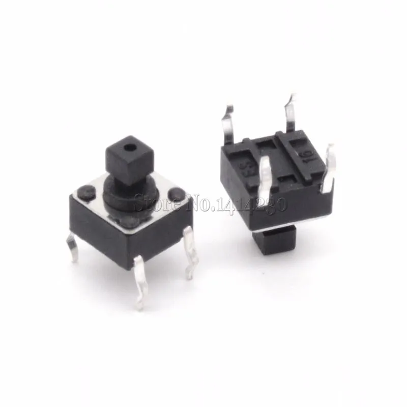 

20Pcs 6*6*7.3MM Square Head 6*6*7.3H 4 pin Vertical Micro Switch Button Switch DIP-4