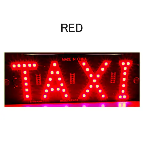 12V Taxi LED Panel Light RGB Auto Windscreen Cab indicator Lamp Inside Light Sign LED Windshield License Plate Taxi Light Lamp - Испускаемый цвет: Red