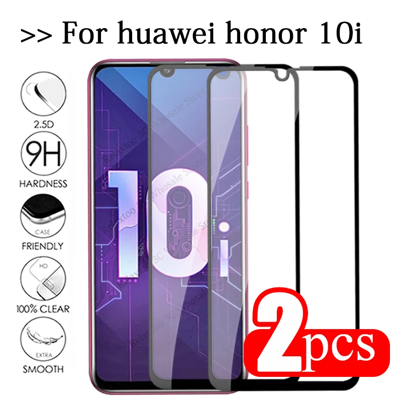 2pcs tempered glass For huawei honor 10i protective glass on honor 10i safety Glas honor10i 10 i i10 screen protector cover Film afbeelding