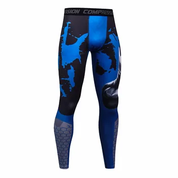 

Mens Compression Pants Fashion MMA 3D printing fitness Jogger Tights long pants Bodybuilding Joggers Base Layer Skinny Leggings
