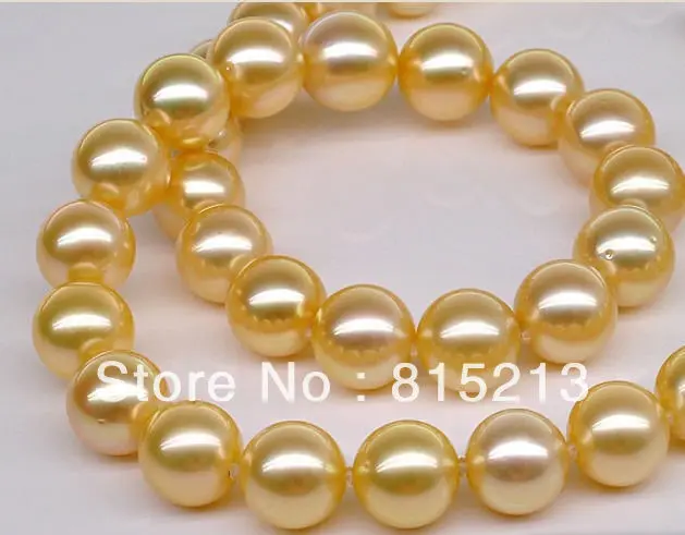 

N1653 HUGE 18"11-12MM NATURAL SOUTH SEA GENUINE GOLD EARL NECKLACE N Discount (A0325)