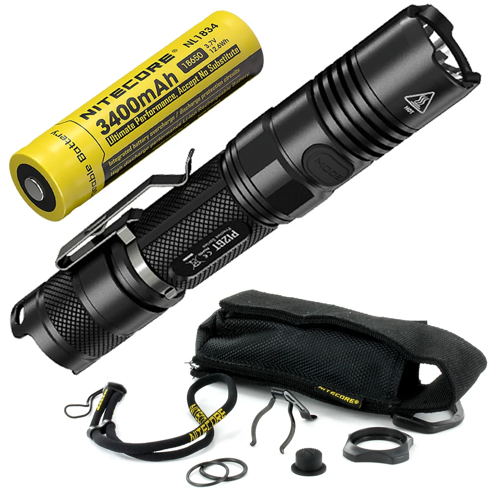 Оптовая продажа NITECORE P12GT с перезаряжаемой батареей 18650 1000 Lms CREE XP L HI V3 светодиодный