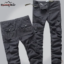 Тонкие брюки-карго Для мужчин лето тактические брюки мужские Camo Jogger Повседневное плюс Размеры хлопковые брюки с карманами в стиле милитари Стиль