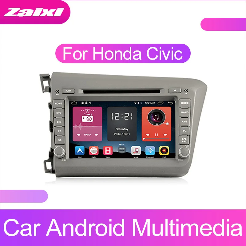 

ZaiXi 2 DIN Android Touchscreen For Honda Civic 2012~2015 Car Multimedia Player Bluetooth GPS WiFi Navigator FM Radio Player