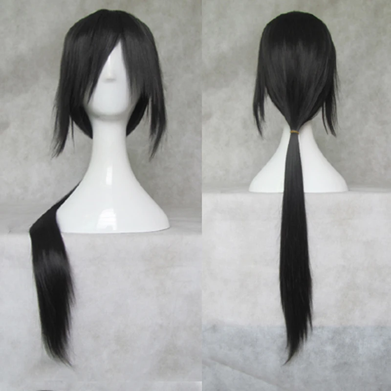 80 см длинный синтетический парик для косплея Skunks Aph черный наруто APH Yao Uchiha костюм Итати парики+ парик Кепка