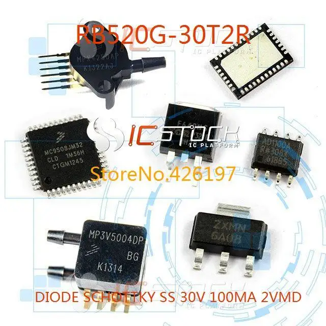 Бесплатная Доставка RB520G-30T2R ДИОД ШОТТКИ SS 30 В 100MA 2VMD 520 RB520 ШТ. |
