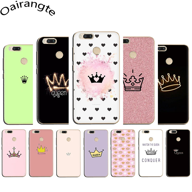 buy PRINCESS Queen crown king Hard phone Case for Xiaomi 5 5S 5X 6 6X 8 A1 A2 Lite 9 9se Mix 2S F1 Max 3 9T A3 Pro CC9e