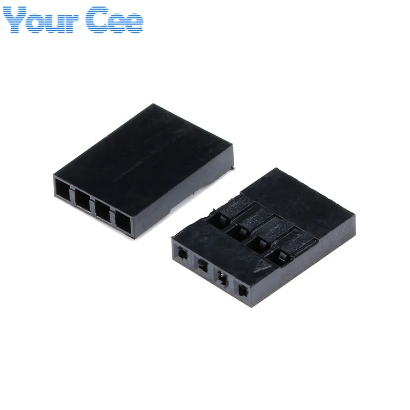

100pcs Dupont Head 2.54mm 4P 1X4P Dupont Plastic Shell Pin Head Connector Jumper Wire Cable Housing Plug Female