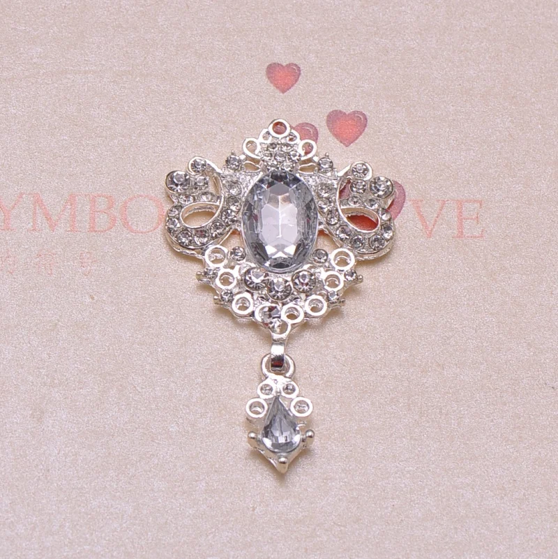 

(J0333) 100pcs/lot, rhinestone button,silver plating,clear crystals and acrylic beads,flat back