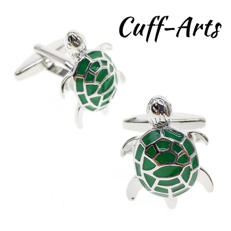 HONEY BEAR Sea Tortoise Turtle Cufflinks for Mens Stainless Steel Wedding Gift