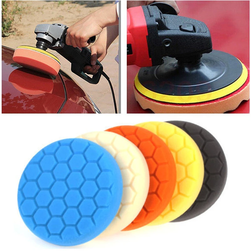 5 Pack 6/7" Polishing Sponge Waxing Buffing Pads Compound Auto Car