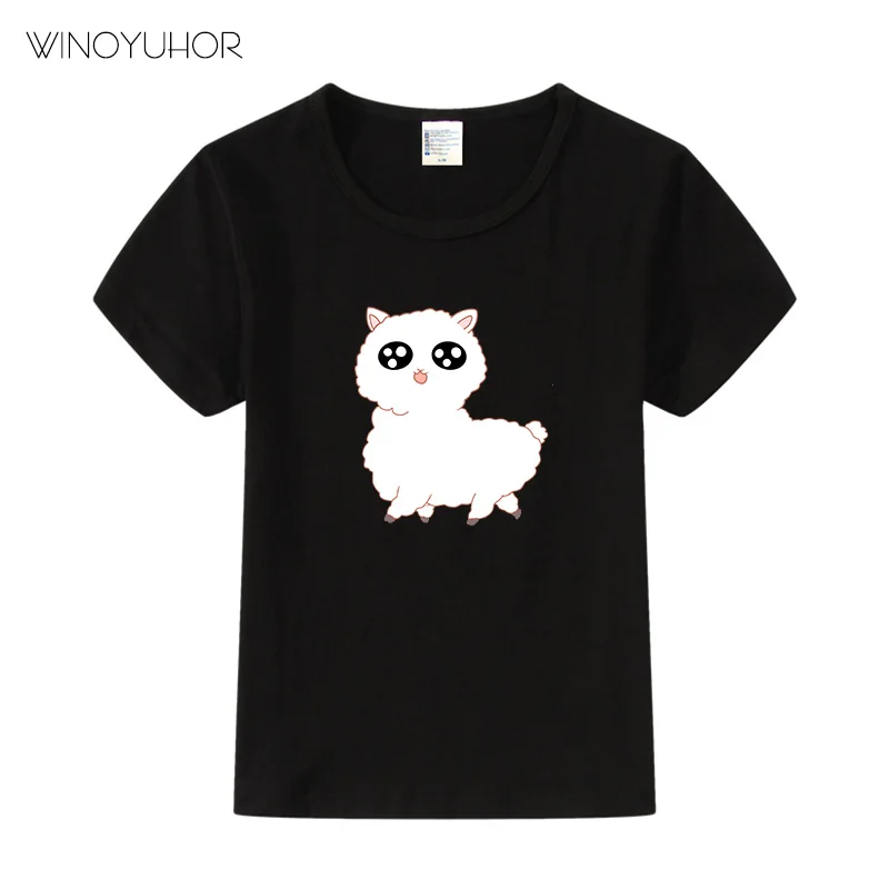 

Funny Cartoon Llama Alpacas T Shirt Kids Summer Short Sleeve Tops Tees Baby Girls Boys T-Shirt Casual Fashion Clothes